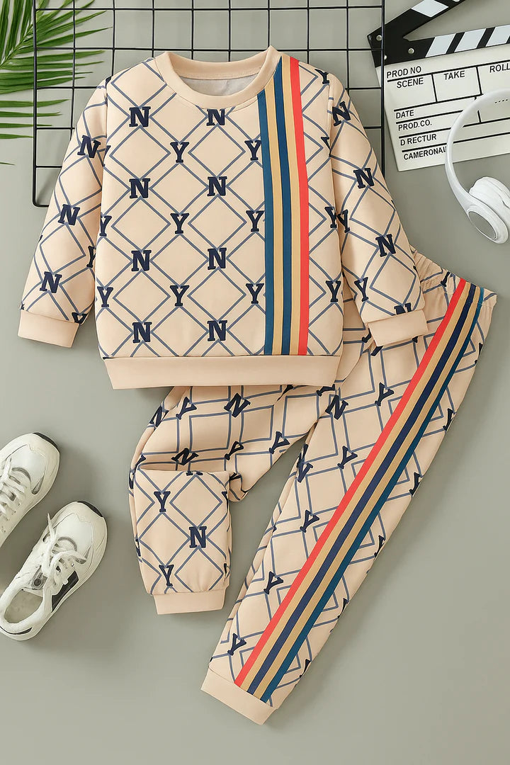 KIDS' LUXURY LOOK ALLOVER PRINT TRACKSUIT