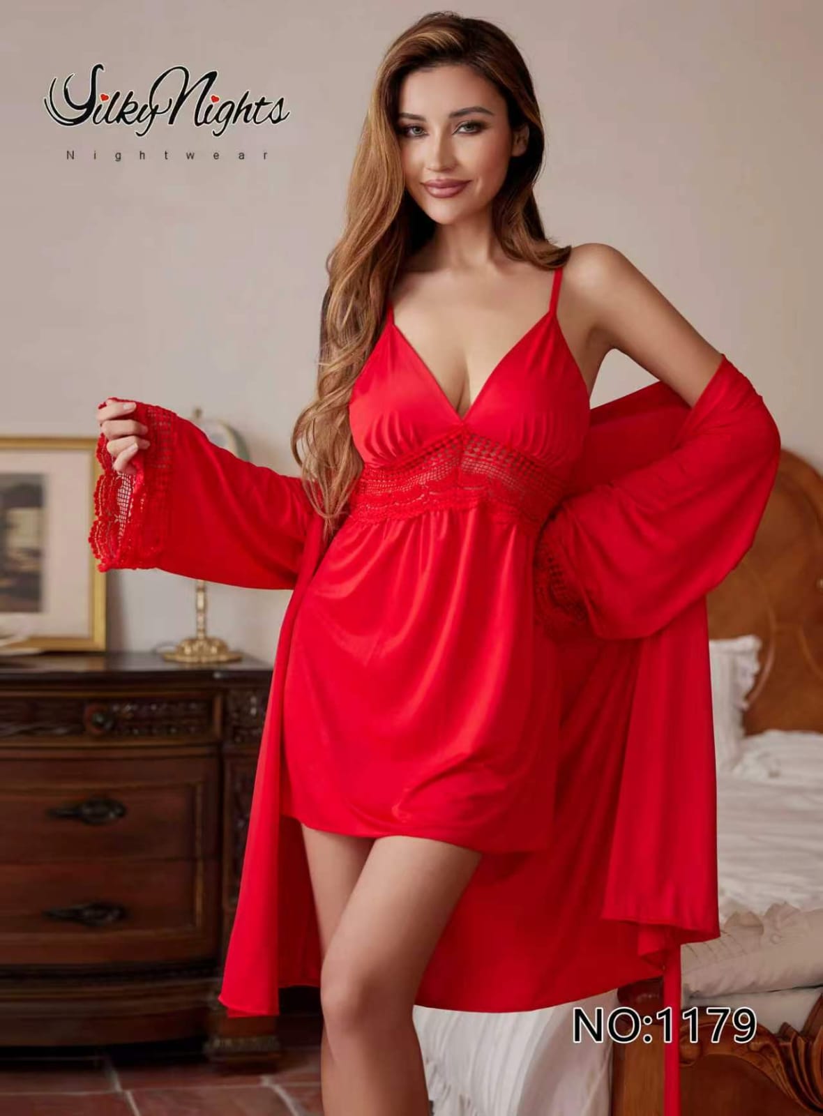Silken Grace Red Slik