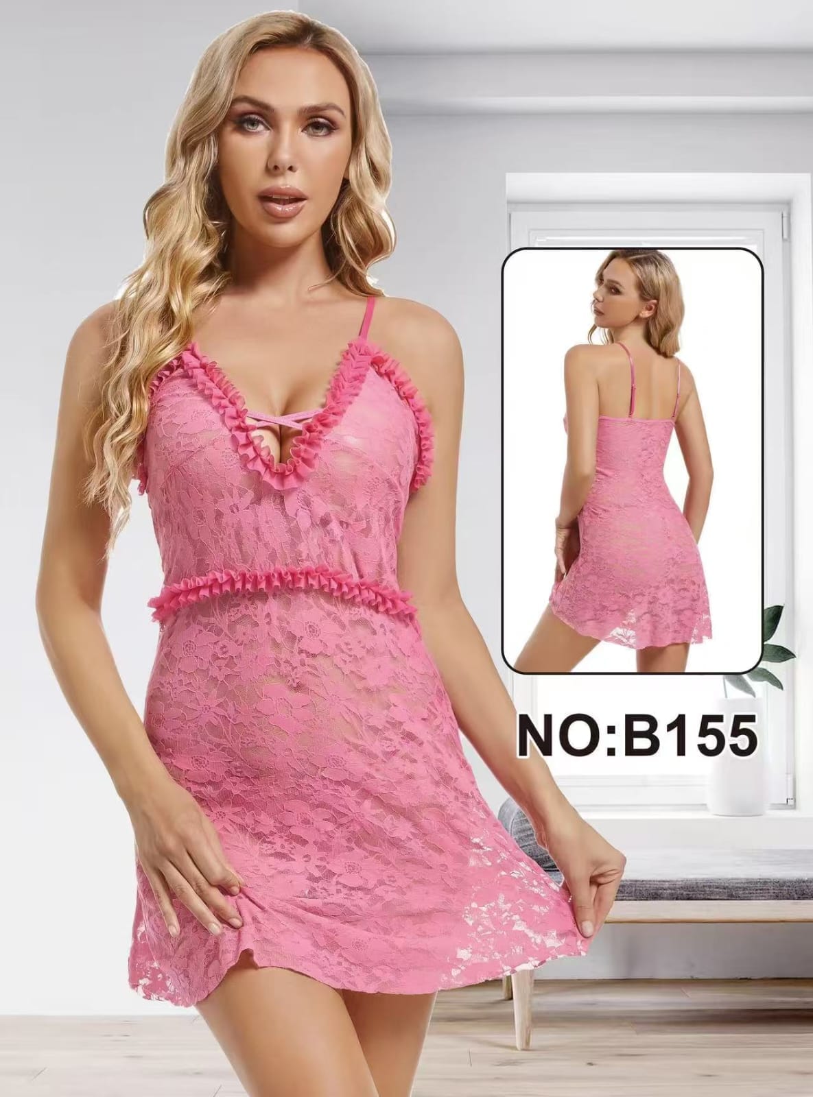 Pink Graceful Nights Slik Nighty