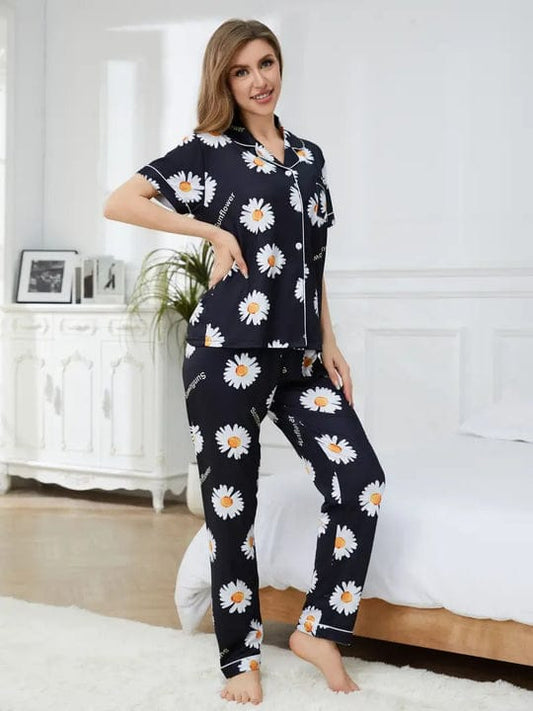 SUN FLOWER HALF SLEEVES SET FOR WOMEN