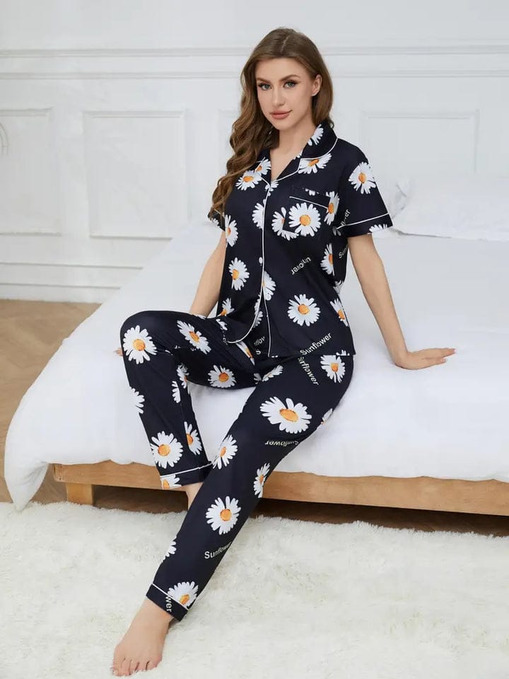 SUN FLOWER HALF SLEEVES SET FOR WOMEN