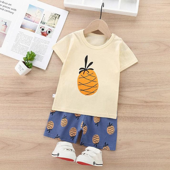 Pineapple Half Sleeves KIds Short Wear