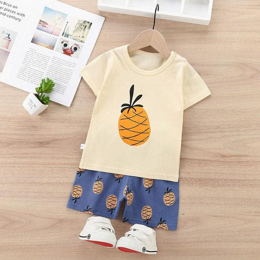 Pineapple Half Sleeves KIds Short Wear