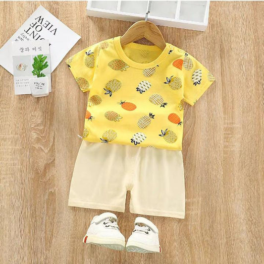 Pineapple Dino Print Kids Short Wear