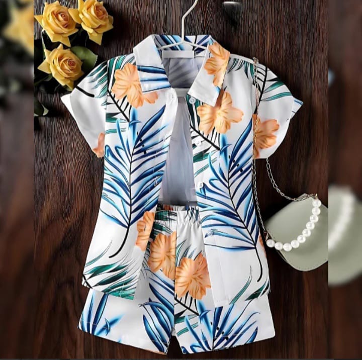 G22- Short Sleeves Floral Printed