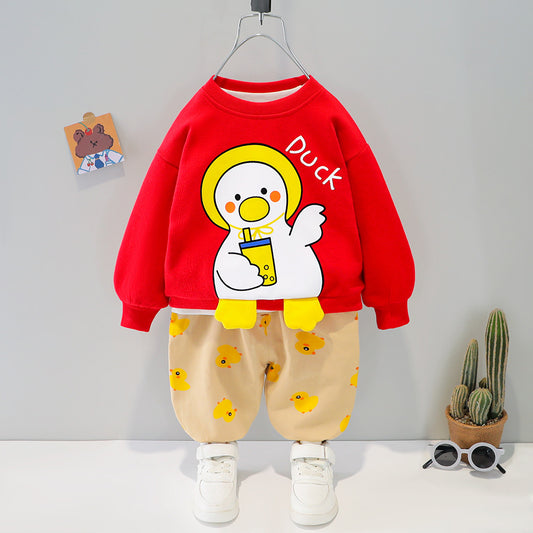 RED DUCK KIDS WINTER PANEL TRACKSUIT