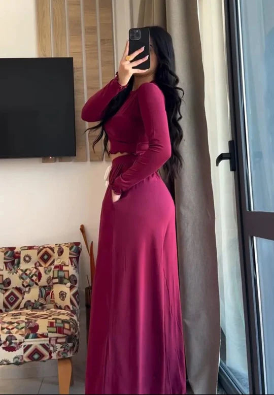 BreezeFlow Wide-Leg Loungewear Set For Summer
