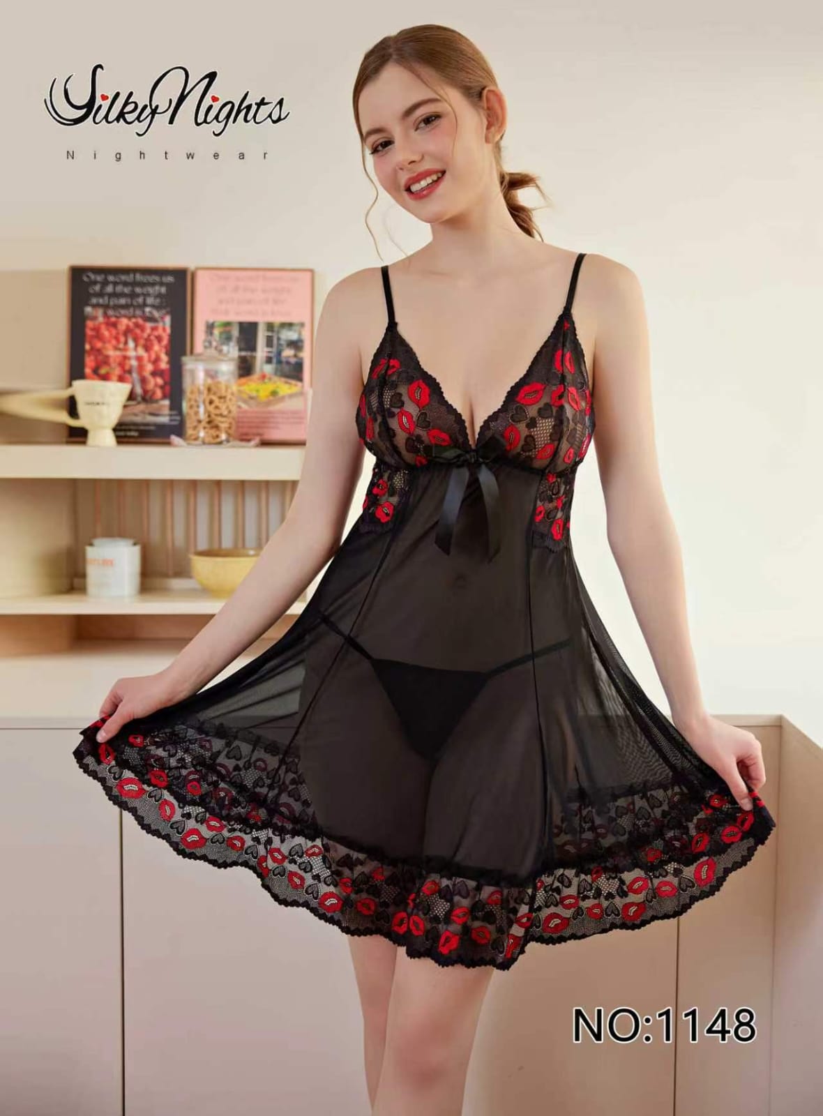 Angel Soft Nighty Black