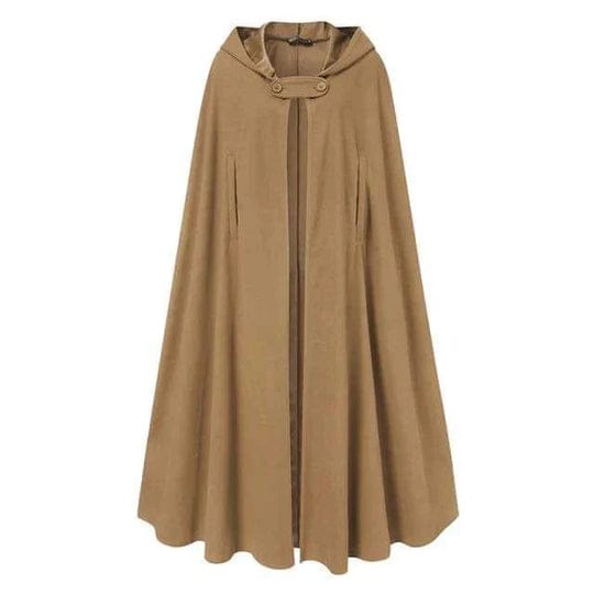 WOMEN STYLISH LONG CAPE CLOAK HOODED COAT