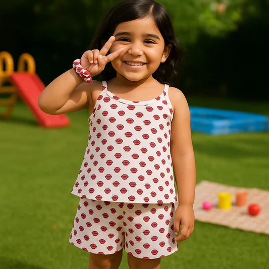 Pucker Up Lip Kids Short Set
