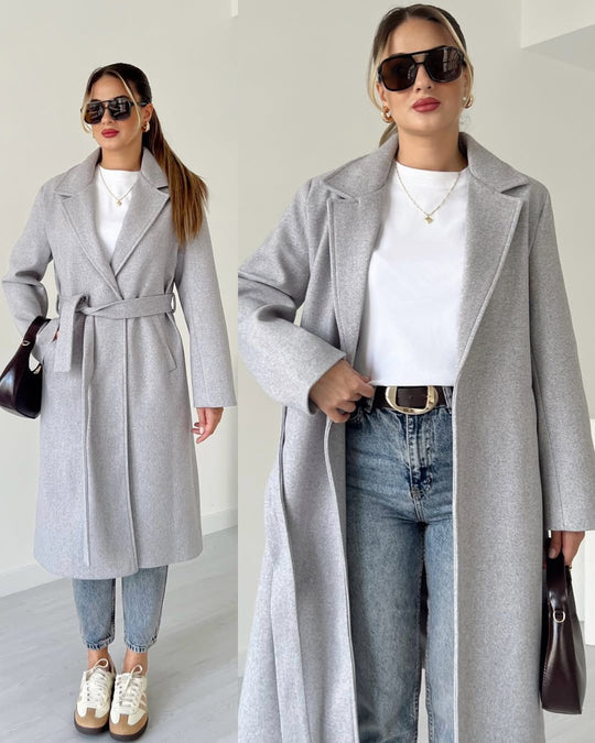 CLASSIC NOIR BELTED COAT
