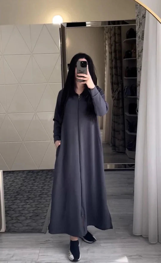 LONG ZIPPER HOODIE TOP