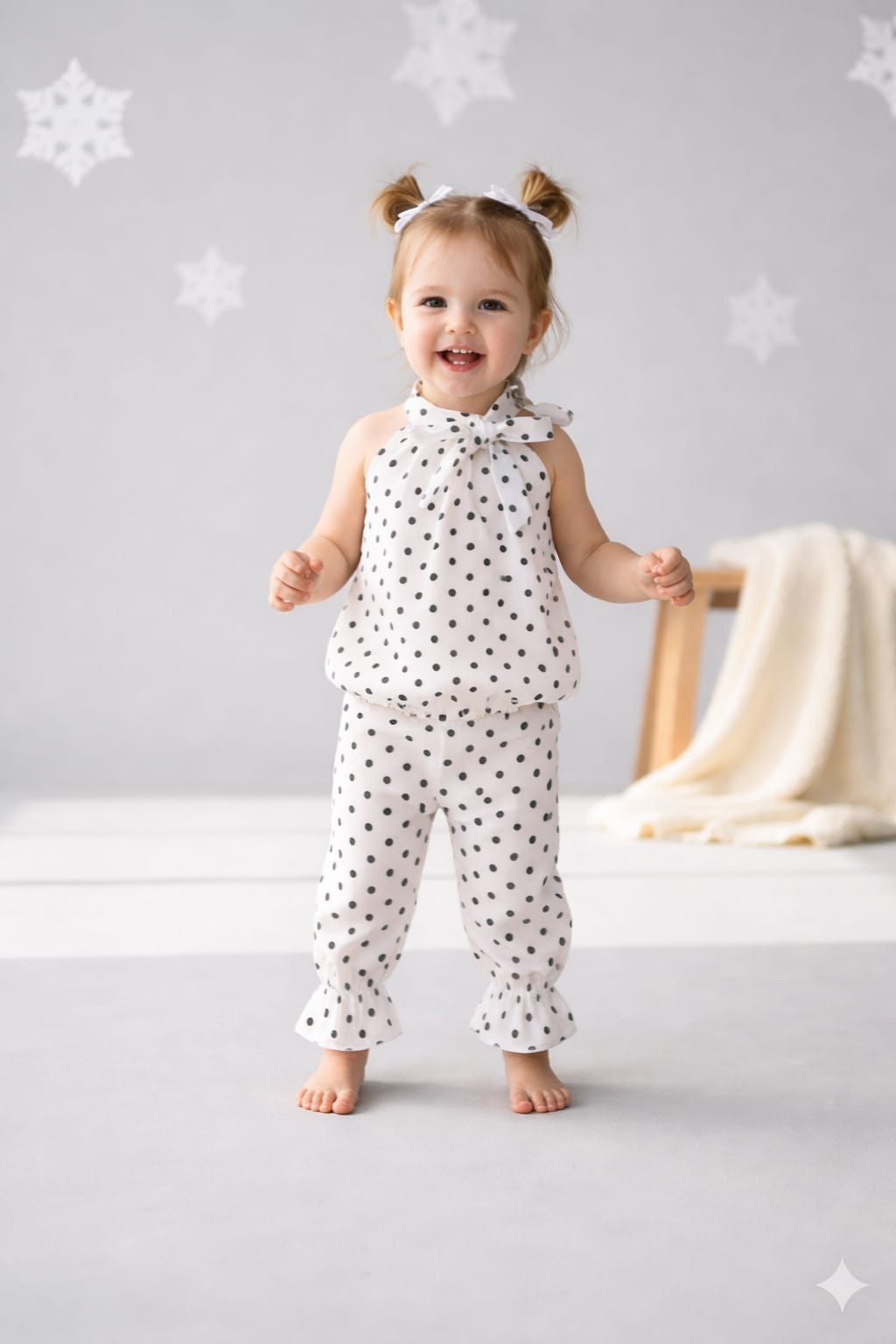 Baby Girl Polka Dot Western Dress