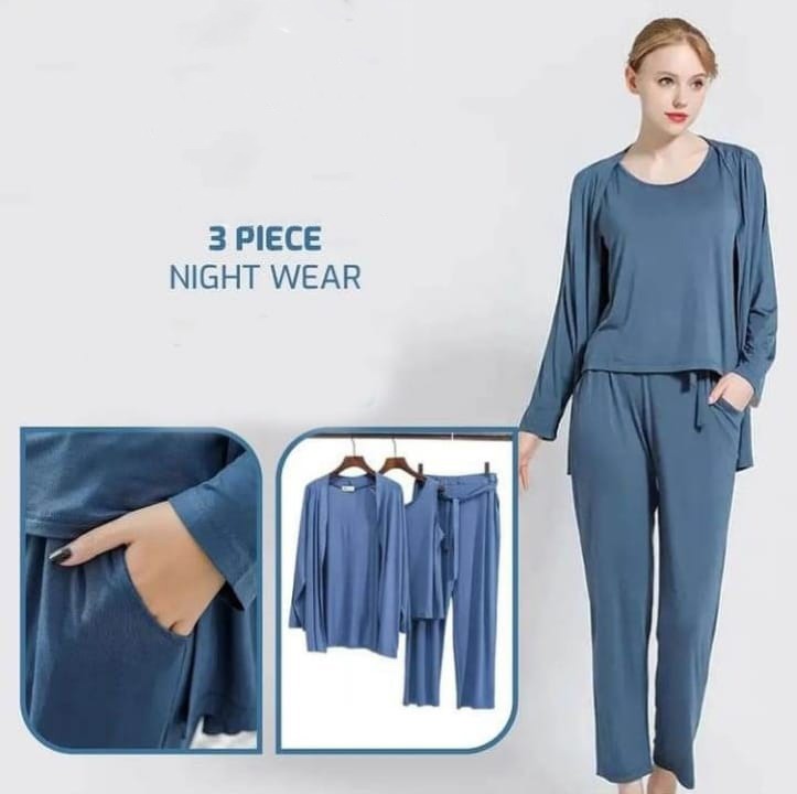 THREE PIECE NIGHT WEAR SET