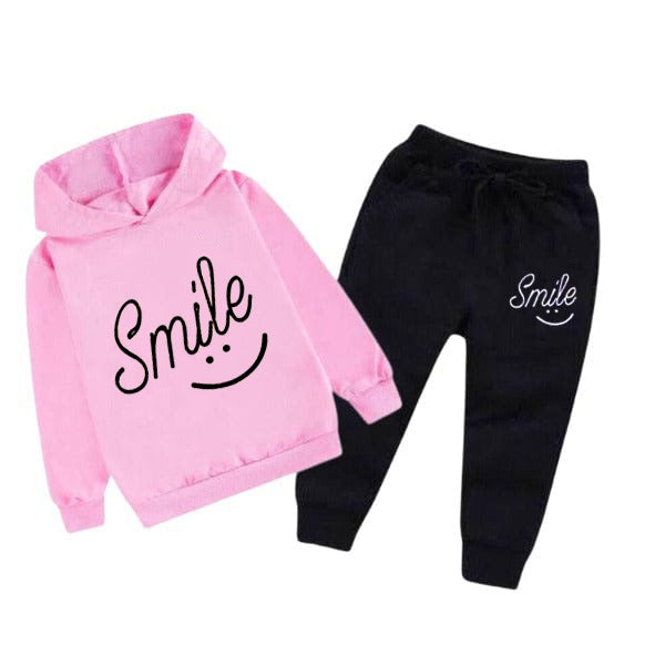 SMILEY KIDS HOODED PRINTED TRACKSUIT