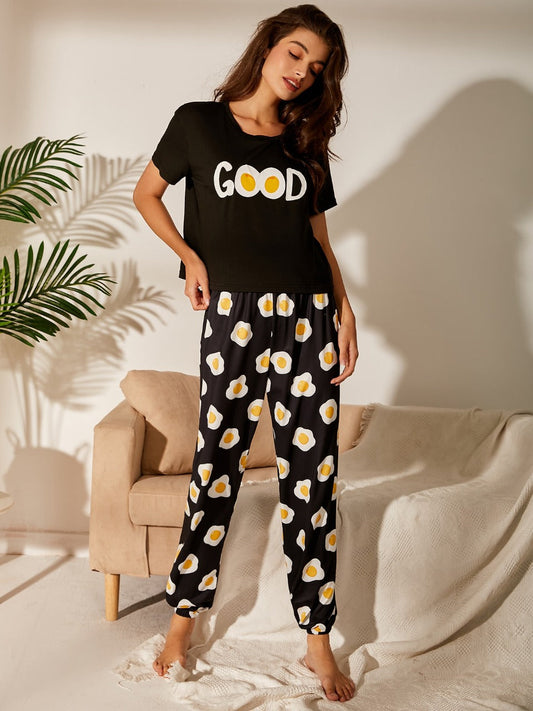 Good Egg Black Nightwear Dress