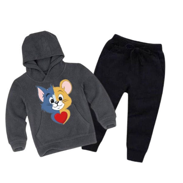 TOM & JERRY KIDS HOODED PRINTED TRACKSUIT