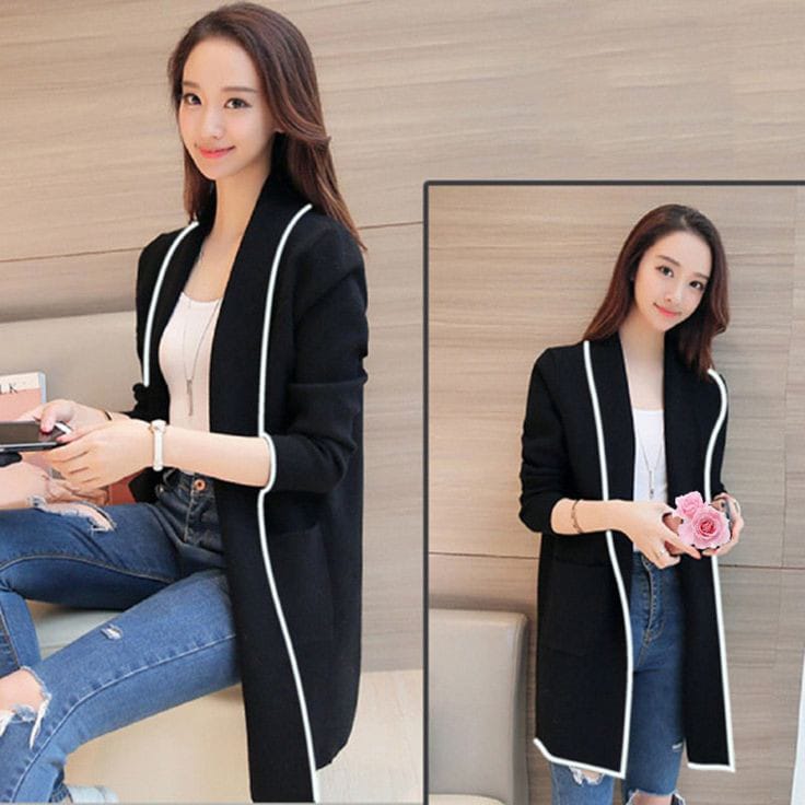 Women Lapel Casual Long Fleece Coat