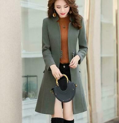 LONG BUTTON FROCK STYLE LONG COAT